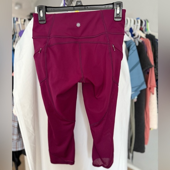 Athleta Contender Athleisure Legging Pants Wine‎ Red Size Small - Picture 1 of 11